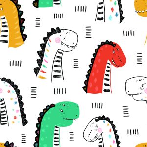 Papier Peint Dinosaures Colorés – Image 1