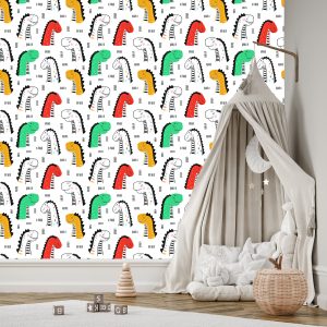 Papier Peint Dinosaures Colorés – Image 3