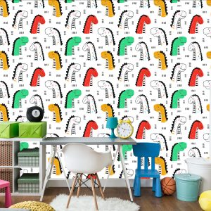 Papier Peint Dinosaures Colorés – Image 4
