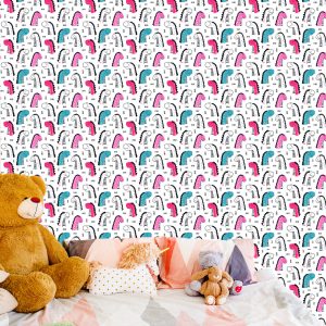 Papier Peint Pour Les Enfants Dans Les Dinosaures À Pois Colorés – Image 6