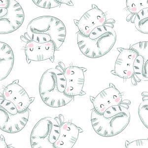 Papier Peint Pour Les Enfants - Chats Endormis – Image 1