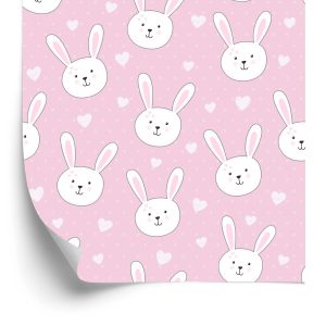 Papier Peint Pour Les Enfants - Lapins Blancs – Image 2