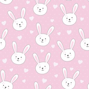 Papier Peint Pour Les Enfants - Lapins Blancs – Image 1