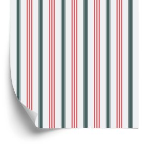 Papier Peint Moderne Dans Un Salon À Rayures Verticales Colorées – Image 2