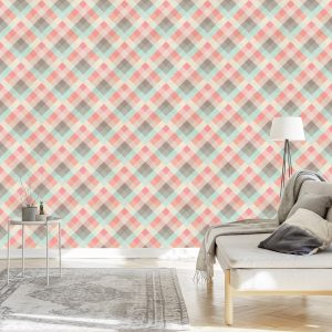 Papier Peint Diamants Dans Un Style Rétro – Image 3