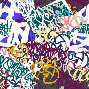 Papier Peint Graffiti Élégant – Image 1