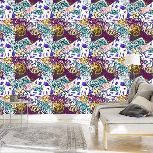 Papier Peint Graffiti Élégant – Image 3