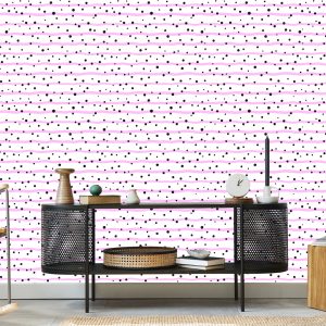 Papier Peint Pois Et Rayures Roses – Image 5