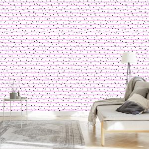Papier Peint Pois Et Rayures Roses – Image 3