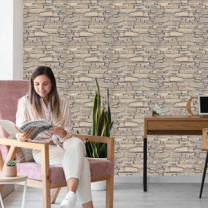 Papier Peint Pierre D'ardoise Ornée – Image 7