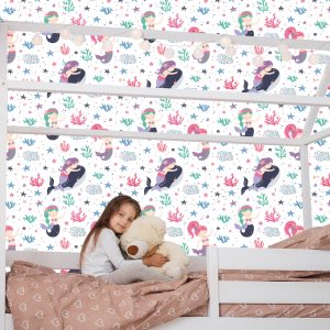 Papier Peint Chambre D'enfant De Conte De Fées De La Sirène – Image 7
