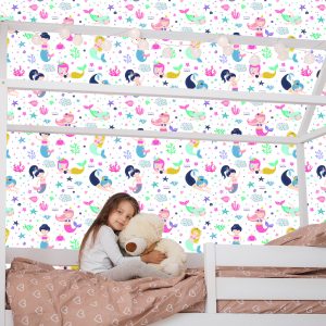 Papier Peint Étoiles De Sirènes De Conte De Fées Pour Une Chambre D'enfant – Image 7