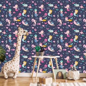 Papier Peint Sirènes D'un Conte De Fées Pour Une Chambre D'enfant – Image 5