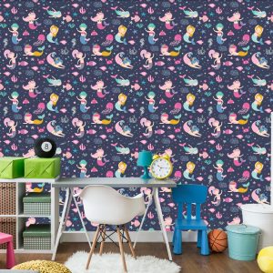Papier Peint Sirènes D'un Conte De Fées Pour Une Chambre D'enfant – Image 4