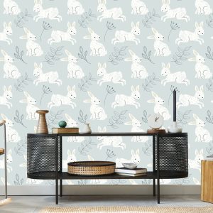 Papier Peint Lapins Parmi Les Plantes – Image 5