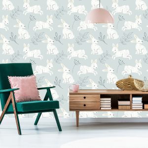 Papier Peint Lapins Parmi Les Plantes – Image 6