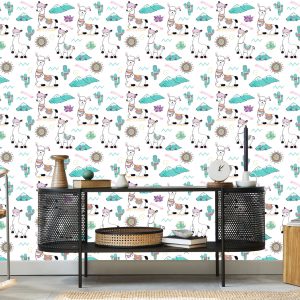 Papier Peint Avec Des Fleurs De Soleil Lamami Pour La Chambre De Bébé – Image 5