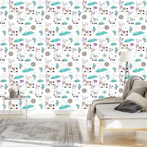 Papier Peint Avec Des Fleurs De Soleil Lamami Pour La Chambre De Bébé – Image 3