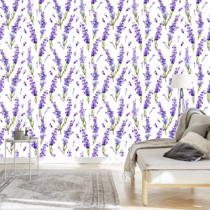 Papier Peint Fleurs Violettes – Image 3