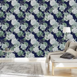 Papier Peint Motif De Roses Végétales – Image 3