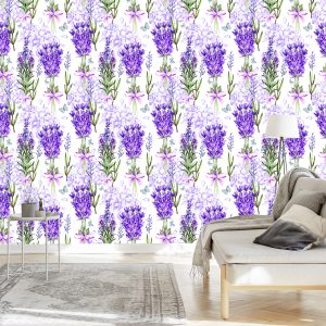 Papier Peint Lavande Avec Des Arcs – Image 3