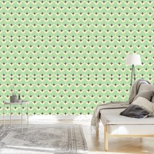 Papier Peint Motifs Rétro Pastel – Image 3