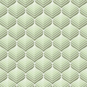 Papier Peint Motifs Rétro Verts – Image 1