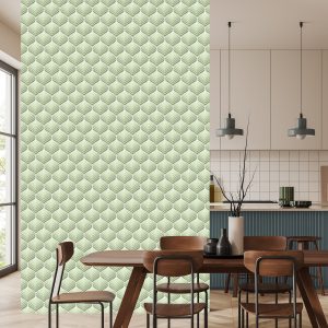 Papier Peint Motifs Rétro Verts – Image 4