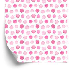 Papier Peint Pois Roses Aquarelles – Image 2