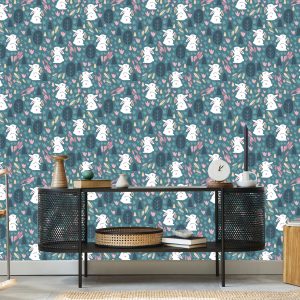 Papier Peint Lapins Sur Fond Vert – Image 5