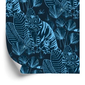Papier Peint Tigres Et Plantes – Image 2