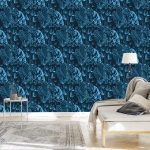 Papier Peint Tigres Et Plantes – Image 3