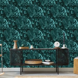Papier Peint Tigres Et Plantes – Image 5