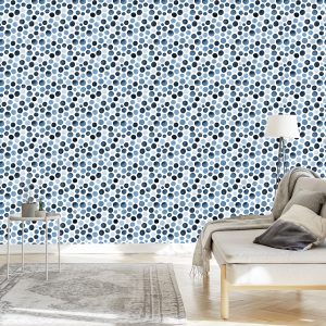 Papier Peint Points Bleus À L'aquarelle – Image 3