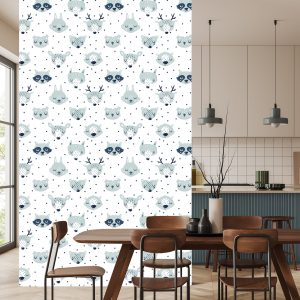 Papier Peint Ours Hibou Lièvre Cerf – Image 4