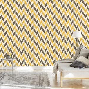 Papier Peint Motif Rétro Élégant – Image 3