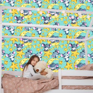 Papier Peint Dans Mouse Animals Star Boy's Room – Image 7