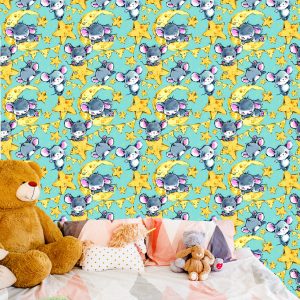 Papier Peint Dans Mouse Animals Star Boy's Room – Image 6