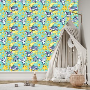Papier Peint Dans Mouse Animals Star Boy's Room – Image 3