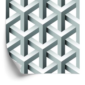 Papier Peint Effet 3D Géométrique Avec Profondeur Pour Le Salon – Image 2