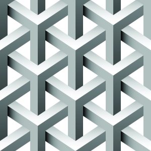 Papier Peint Effet 3D Géométrique Avec Profondeur Pour Le Salon – Image 1