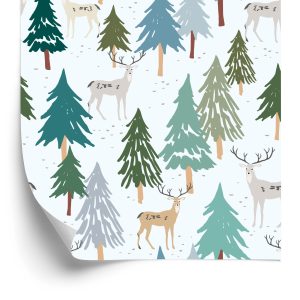 Papier Peint Arbres Vert Animaux Forêt – Image 2
