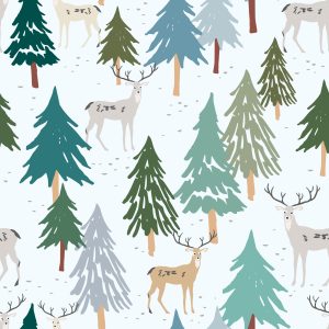Papier Peint Arbres Vert Animaux Forêt – Image 1