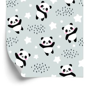 Papier Peint Pandas Parmi Les Étoiles – Image 2