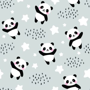 Papier Peint Pandas Parmi Les Étoiles – Image 1