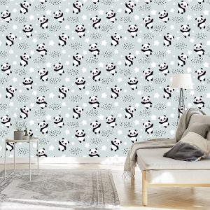 Papier Peint Pandas Parmi Les Étoiles – Image 3