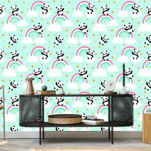 Papier Peint Pandas Sous La Pluie – Image 5