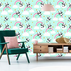 Papier Peint Pandas Sous La Pluie – Image 6