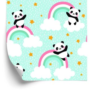 Papier Peint Pandas Sous La Pluie – Image 2