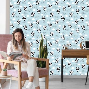 Papier Peint Pandas Contre Le Ciel – Image 7
